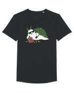 Funny Relaxing Leaf Sheep Sea Slug Cartoon Cute Ocean Animal TV Snack Humor Tricou mânecă scurtă guler larg Bărbat Skater
