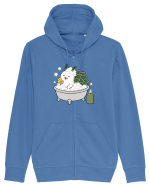 Funny Leaf Sheep Sea Slug Spa Day Cartoon Cute Ocean Life Hanorac cu fermoar Unisex Connector