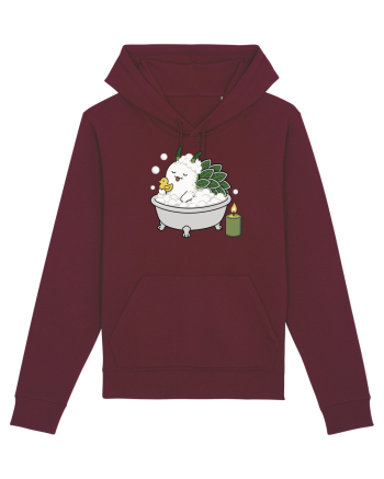Funny Leaf Sheep Sea Slug Spa Day Cartoon Cute Ocean Life Burgundy