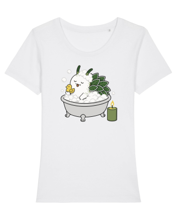 Funny Leaf Sheep Sea Slug Spa Day Cartoon Cute Ocean Life White