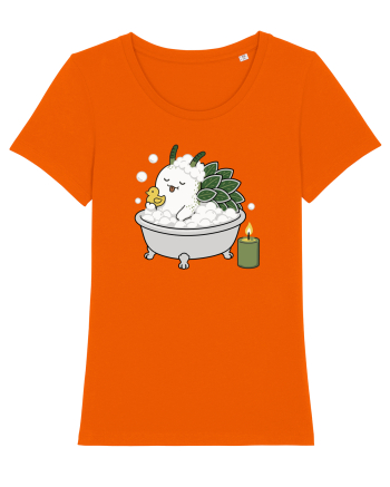 Funny Leaf Sheep Sea Slug Spa Day Cartoon Cute Ocean Life Bright Orange