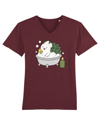 Funny Leaf Sheep Sea Slug Spa Day Cartoon Cute Ocean Life Burgundy