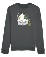 Funny Leaf Sheep Sea Slug Spa Day Cartoon Cute Ocean Life Bluză mânecă lungă Unisex Rise