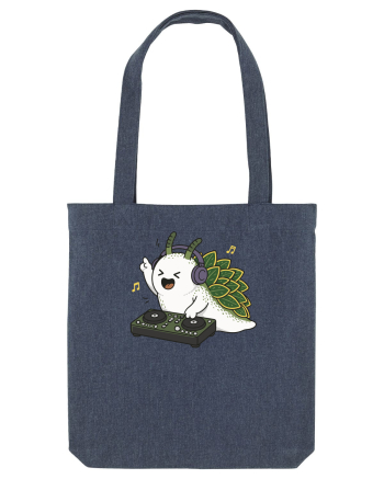 Funny DJ Leaf Sheep Sea Slug Cartoon Cute Music Lover Ocean Animal Midnight Blue