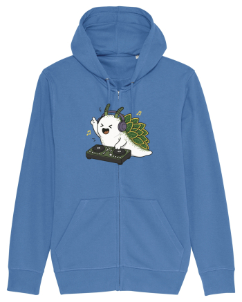 Funny DJ Leaf Sheep Sea Slug Cartoon Cute Music Lover Ocean Animal Bright Blue