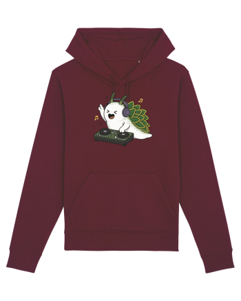 Funny DJ Leaf Sheep Sea Slug Cartoon Cute Music Lover Ocean Animal Burgundy