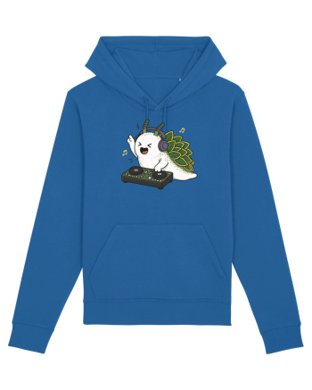 Funny DJ Leaf Sheep Sea Slug Cartoon Cute Music Lover Ocean Animal Royal Blue