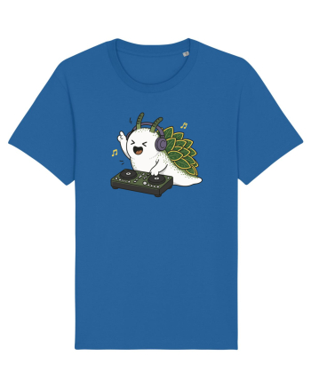 Funny DJ Leaf Sheep Sea Slug Cartoon Cute Music Lover Ocean Animal Royal Blue
