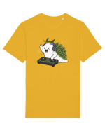 Funny DJ Leaf Sheep Sea Slug Cartoon Cute Music Lover Ocean Animal Tricou mânecă scurtă Unisex Rocker