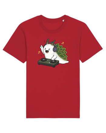 Funny DJ Leaf Sheep Sea Slug Cartoon Cute Music Lover Ocean Animal Red