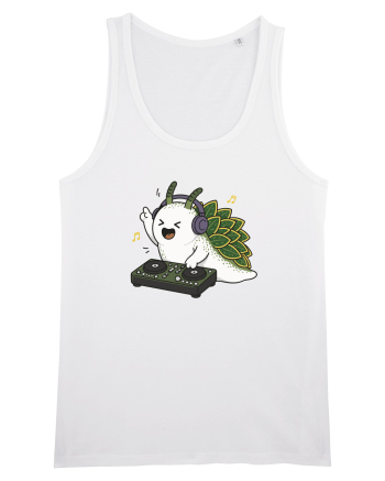 Funny DJ Leaf Sheep Sea Slug Cartoon Cute Music Lover Ocean Animal White