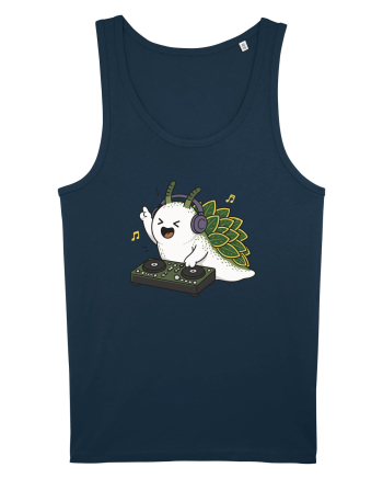 Funny DJ Leaf Sheep Sea Slug Cartoon Cute Music Lover Ocean Animal Navy