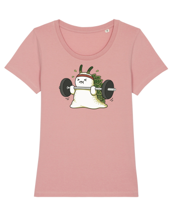 Funny Weightlifting Leaf Sheep Sea Slug Cartoon Cute Gym Ocean Canyon Pink