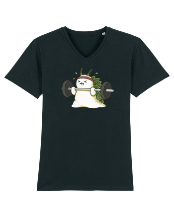 Funny Weightlifting Leaf Sheep Sea Slug Cartoon Cute Gym Ocean Black