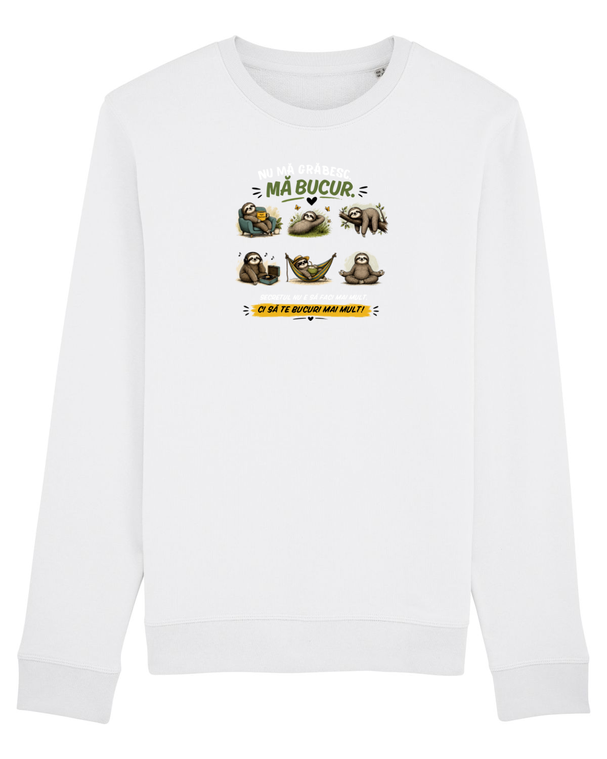 Bluză mânecă lungă Unisex Rise White
