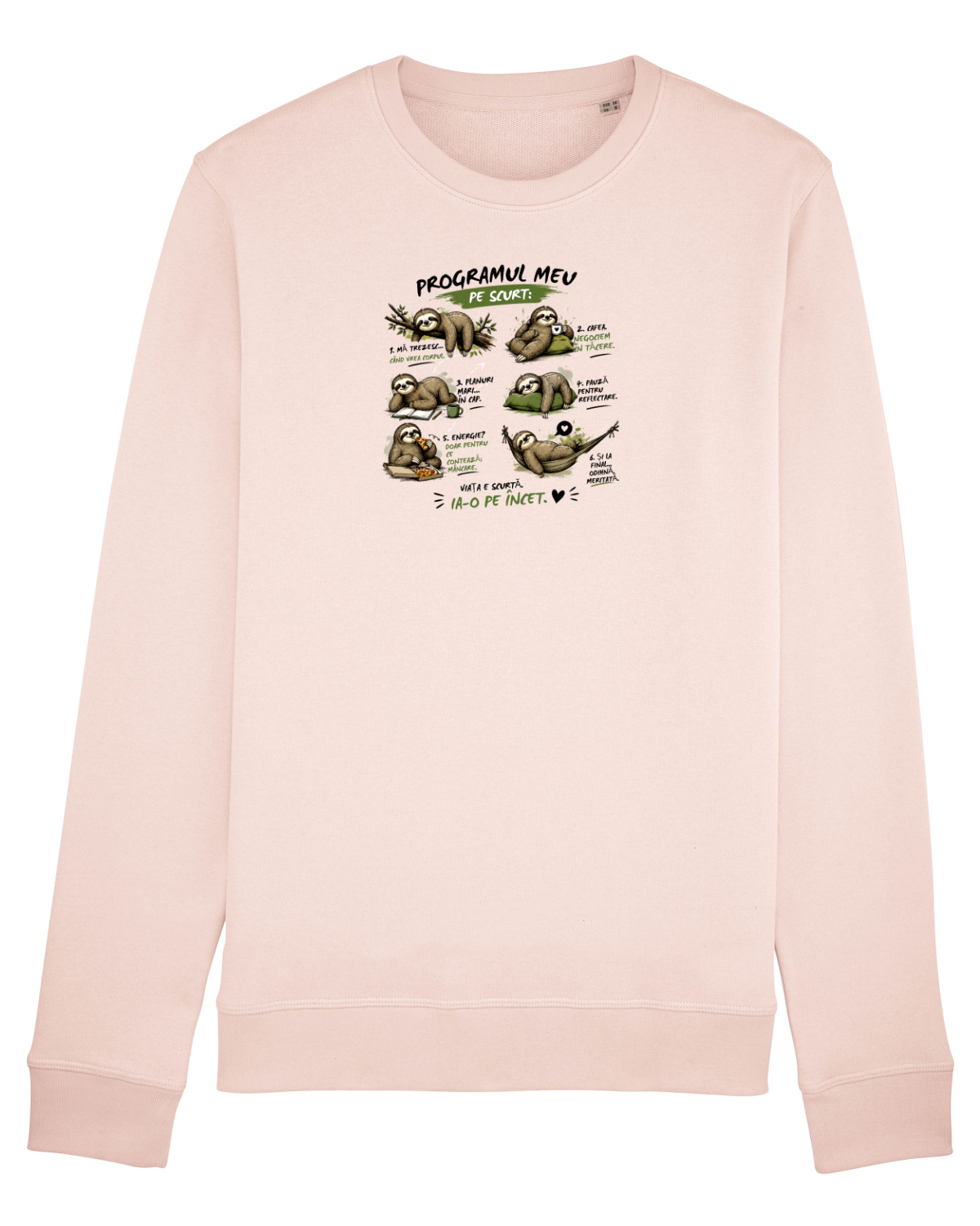 Bluză mânecă lungă Unisex Rise Candy Pink