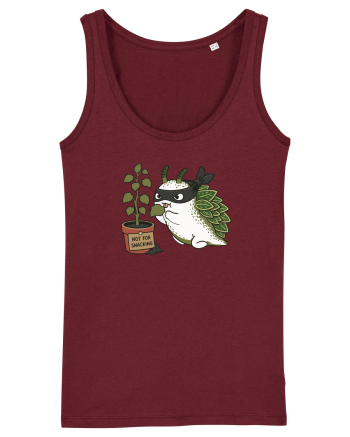 Funny Leaf Sea Slug Plant Thief Cartoon Cute Garden Ocean Animal Burgundy