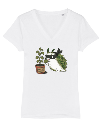 Funny Leaf Sea Slug Plant Thief Cartoon Cute Garden Ocean Animal White
