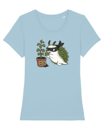 Funny Leaf Sea Slug Plant Thief Cartoon Cute Garden Ocean Animal Sky Blue