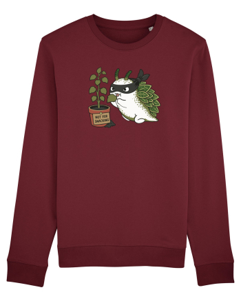 Funny Leaf Sea Slug Plant Thief Cartoon Cute Garden Ocean Animal Burgundy