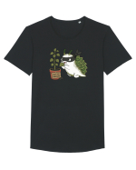 Funny Leaf Sea Slug Plant Thief Cartoon Cute Garden Ocean Animal Tricou mânecă scurtă guler larg Bărbat Skater