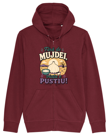 Fără de Mujdei, Viața e Pustiu! Funny Romanian Garlic Sauce Quote Burgundy