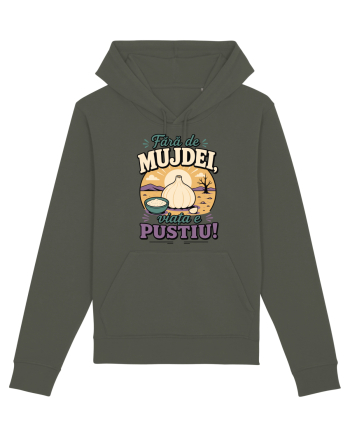 Fără de Mujdei, Viața e Pustiu! Funny Romanian Garlic Sauce Quote Khaki