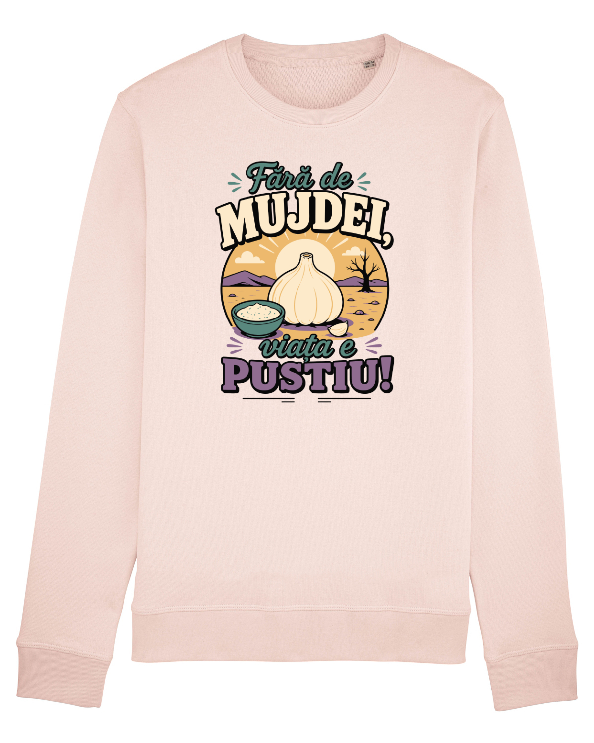Bluză mânecă lungă Unisex Rise Candy Pink