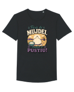Fără de Mujdei, Viața e Pustiu! Funny Romanian Garlic Sauce Quote Tricou mânecă scurtă guler larg Bărbat Skater