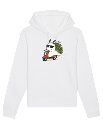 Funny Leaf Sea Slug Riding Scooter Cute Ocean Animal Summer White