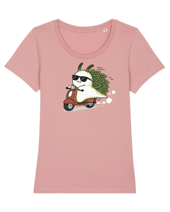 Funny Leaf Sea Slug Riding Scooter Cute Ocean Animal Summer Canyon Pink