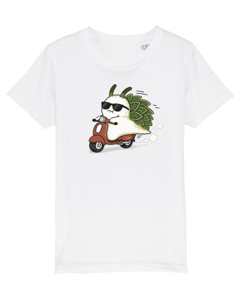 Funny Leaf Sea Slug Riding Scooter Cute Ocean Animal Summer White