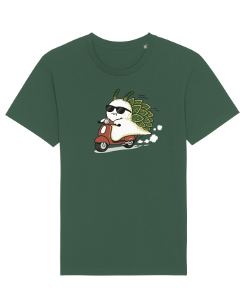 Funny Leaf Sea Slug Riding Scooter Cute Ocean Animal Summer Bottle Green