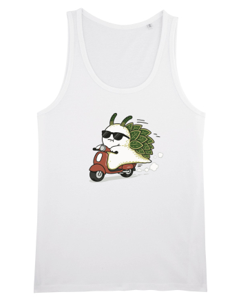 Funny Leaf Sea Slug Riding Scooter Cute Ocean Animal Summer White
