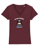Nu sunt arogant  Tricou mânecă scurtă guler V Damă Evoker