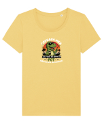 Pot mânca un dinozaur  Tricou mânecă scurtă guler larg fitted Damă Expresser