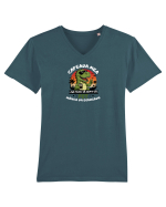 Pot mânca un dinozaur  Tricou mânecă scurtă guler V Bărbat Presenter