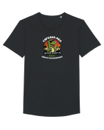 Pot mânca un dinozaur  Tricou mânecă scurtă guler larg Bărbat Skater