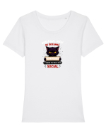 Filtru social  Tricou mânecă scurtă guler larg fitted Damă Expresser