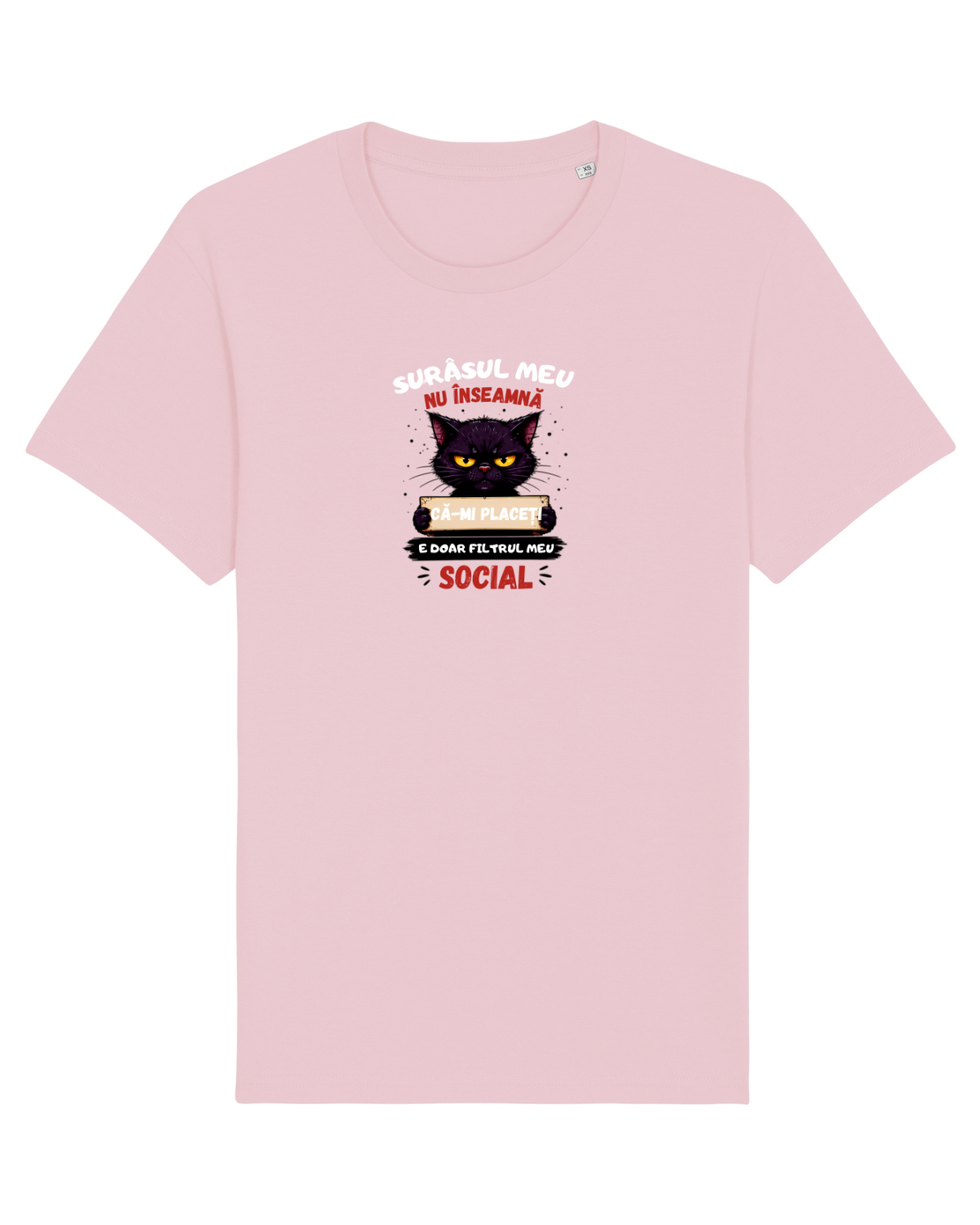 Tricou mânecă scurtă Unisex Rocker Cotton Pink
