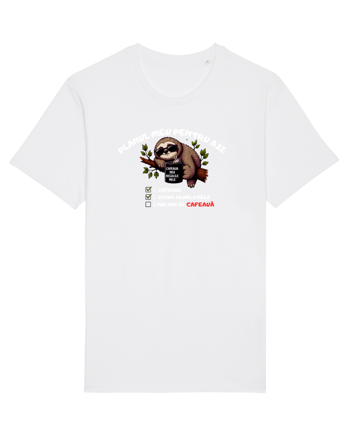 Tricou mânecă scurtă Unisex Rocker White
