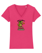 Dieta mea? PIZZA Tricou mânecă scurtă guler V Damă Evoker