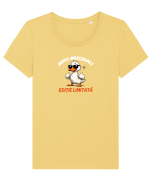 Sunt original! Ediție limitată  Tricou mânecă scurtă guler larg fitted Damă Expresser