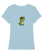Dino Tricou mânecă scurtă guler larg fitted Damă Expresser