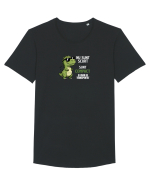 Nu sunt scurt..sunt compact  Tricou mânecă scurtă guler larg Bărbat Skater