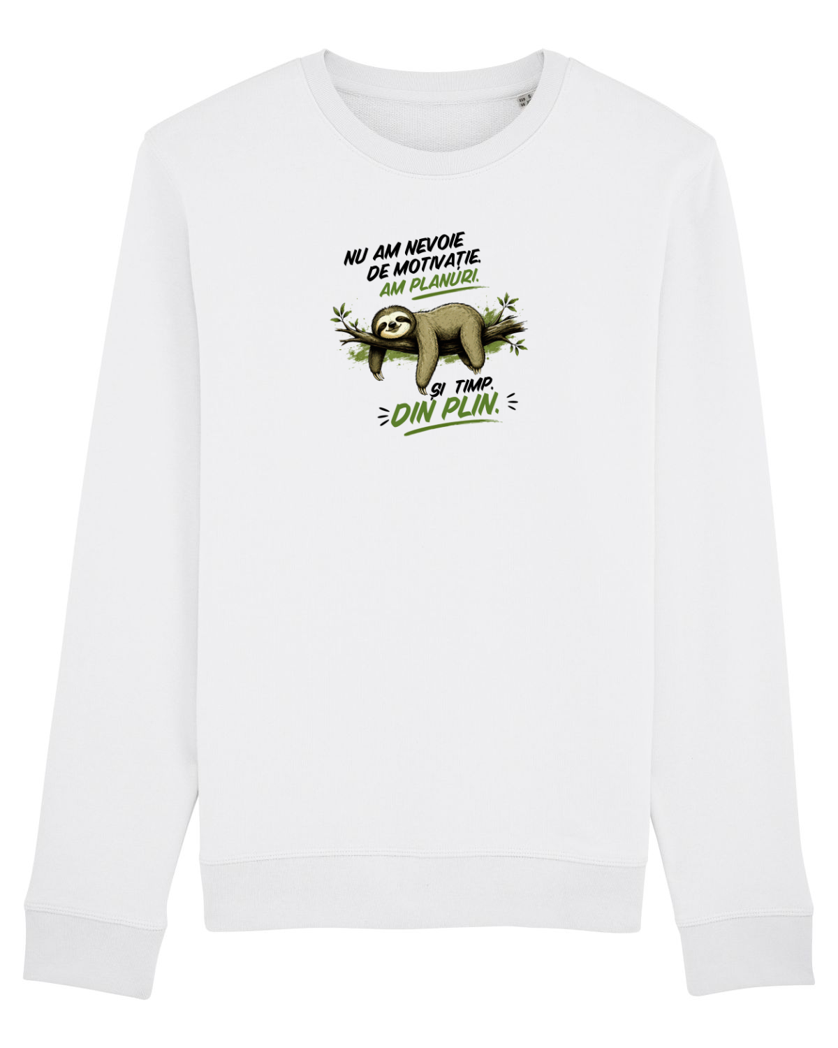 Bluză mânecă lungă Unisex Rise White