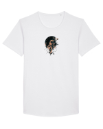 Astronaut -moon Tricou mânecă scurtă guler larg Bărbat Skater