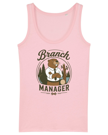 Branch Manager Beaver Office Work Corporate Manager Humor Cotton Pink