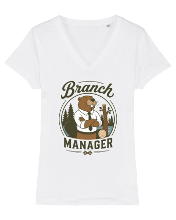 Branch Manager Beaver Office Work Corporate Manager Humor White