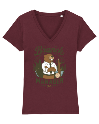 Branch Manager Beaver Office Work Corporate Manager Humor Burgundy